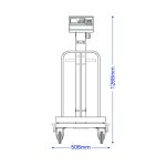 باسکول پرینتردار محک 200 کیلوگرم گالوانیزه چرخدار - Image 3
