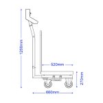 باسکول پرینتردار محک 200 کیلوگرم گالوانیزه چرخدار - Image 4