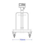 باسکول پرینتردار محک 300 کیلوگرم گالوانیزه چرخدار - Image 4