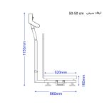 باسکول پرینتردار محک 200 کیلوگرم گالوانیزه - Image 3