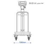 باسکول 200 کیلوگرم -سینی استیل چرخدار - Image 4