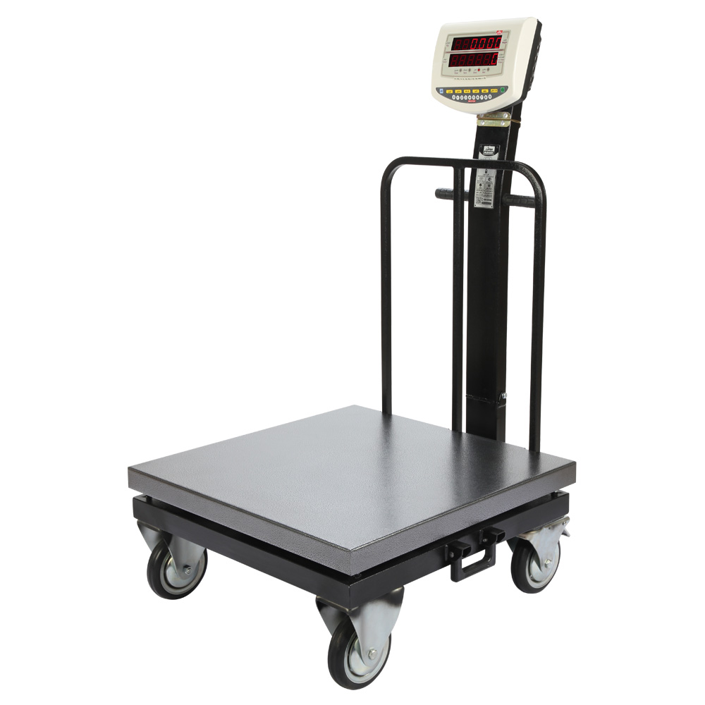 0f09d1dc باسکول300کیلوگرم نمایشگر ثابت - چرخدار سینی گالوانیزه - Image 1