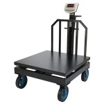 باسکول 1000 کیلوگرم نمایشگر ثابت (ابعاد 100*100 سانتیمتر) چرخدار