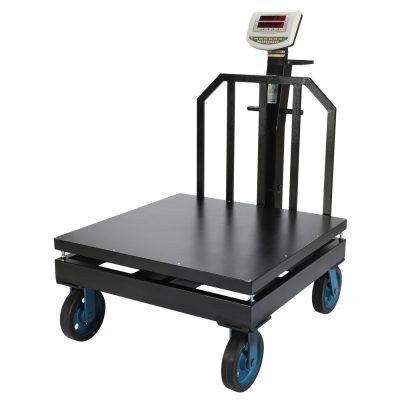 باسکول 1000 کیلوگرم نمایشگر ثابت (ابعاد 100*100 سانتیمتر) چرخدار