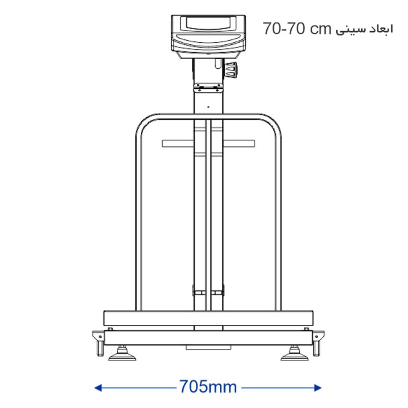 باسکول 500کیلوگرم نمایشگر ثابت-سینی گالوانیزه - تصویر 4