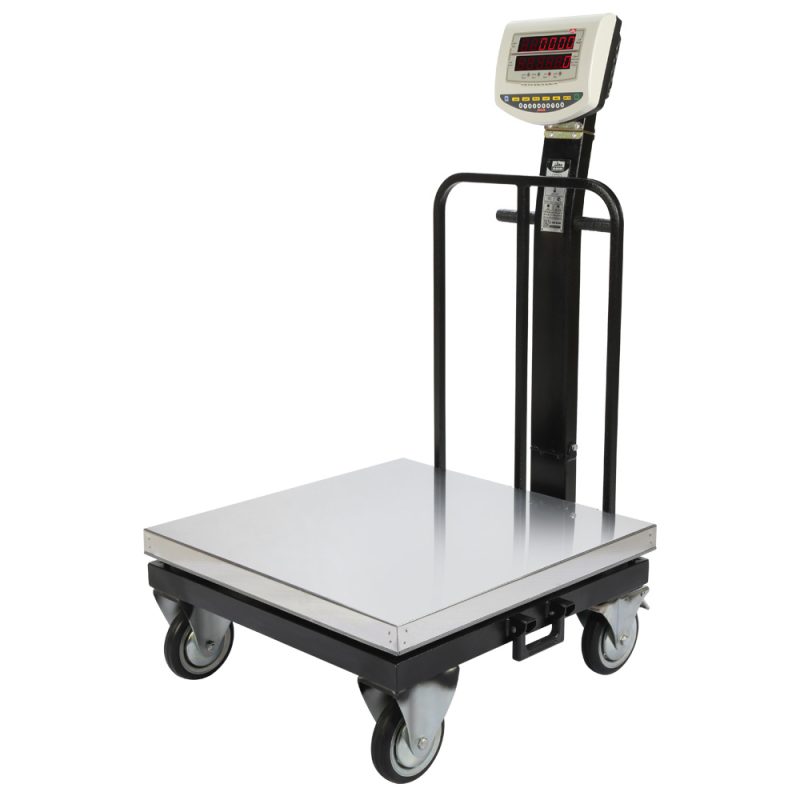 باسکول300کیلوگرم نمایشگر ثابت -سینی استیل( چرخدار) - تصویر 3
