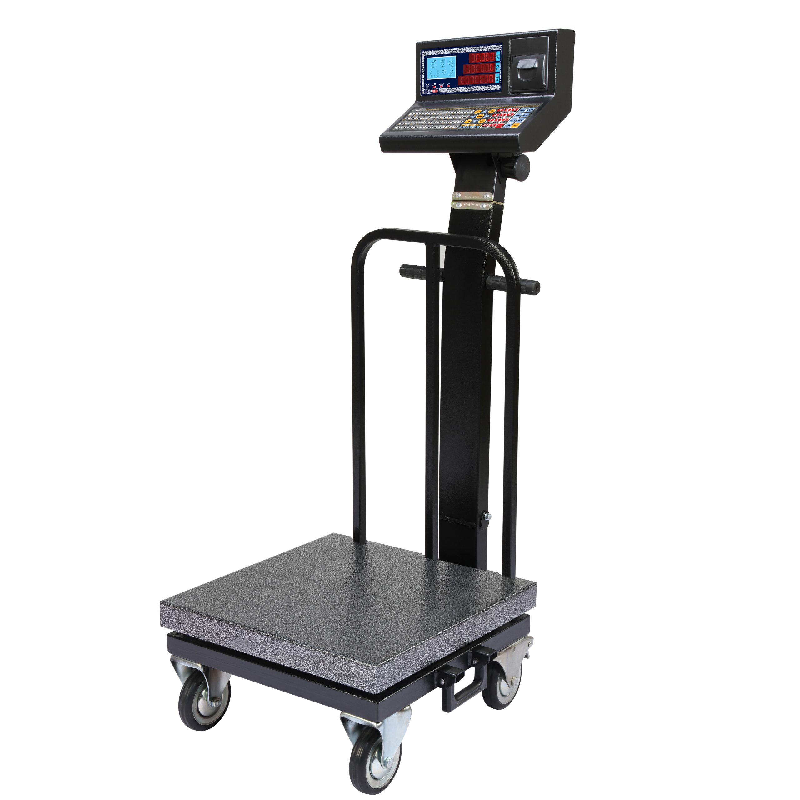 13000-plus-charkhdar-200kg باسکول پرینتردار محک 200 کیلوگرم گالوانیزه چرخدار - Image 1