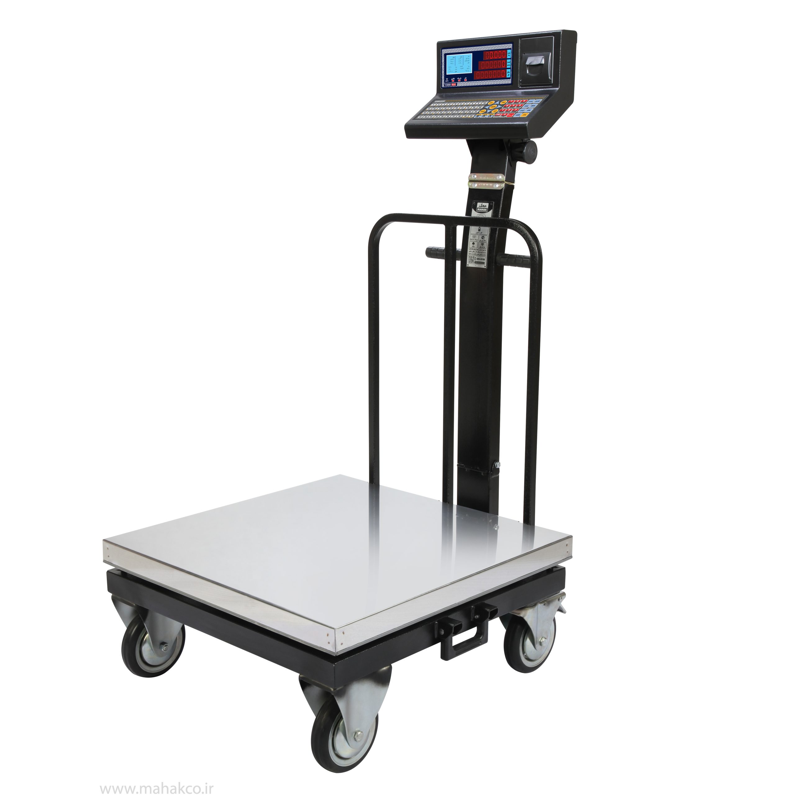500--ا-چ باسکول پرینتردار محک 500 کیلوگرم استیل چرخدار - Image 1